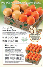 Honeybells and Nuts Gift Box - Catalog page for Hyatt Fruit Company of Indian River County, Florida
