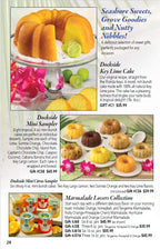 Dockside Key Lime Cake gifts for shipping, pictured on a catalog page from Hyatt Fruit Company.