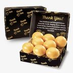 Florida White Grapefruit delivered in a black and gold box printed with heartfelt thank you message.