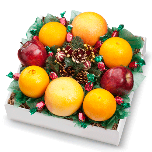 Wreath of Fruit "Season's Greetings" - Small - Hyatt Fruit Co
