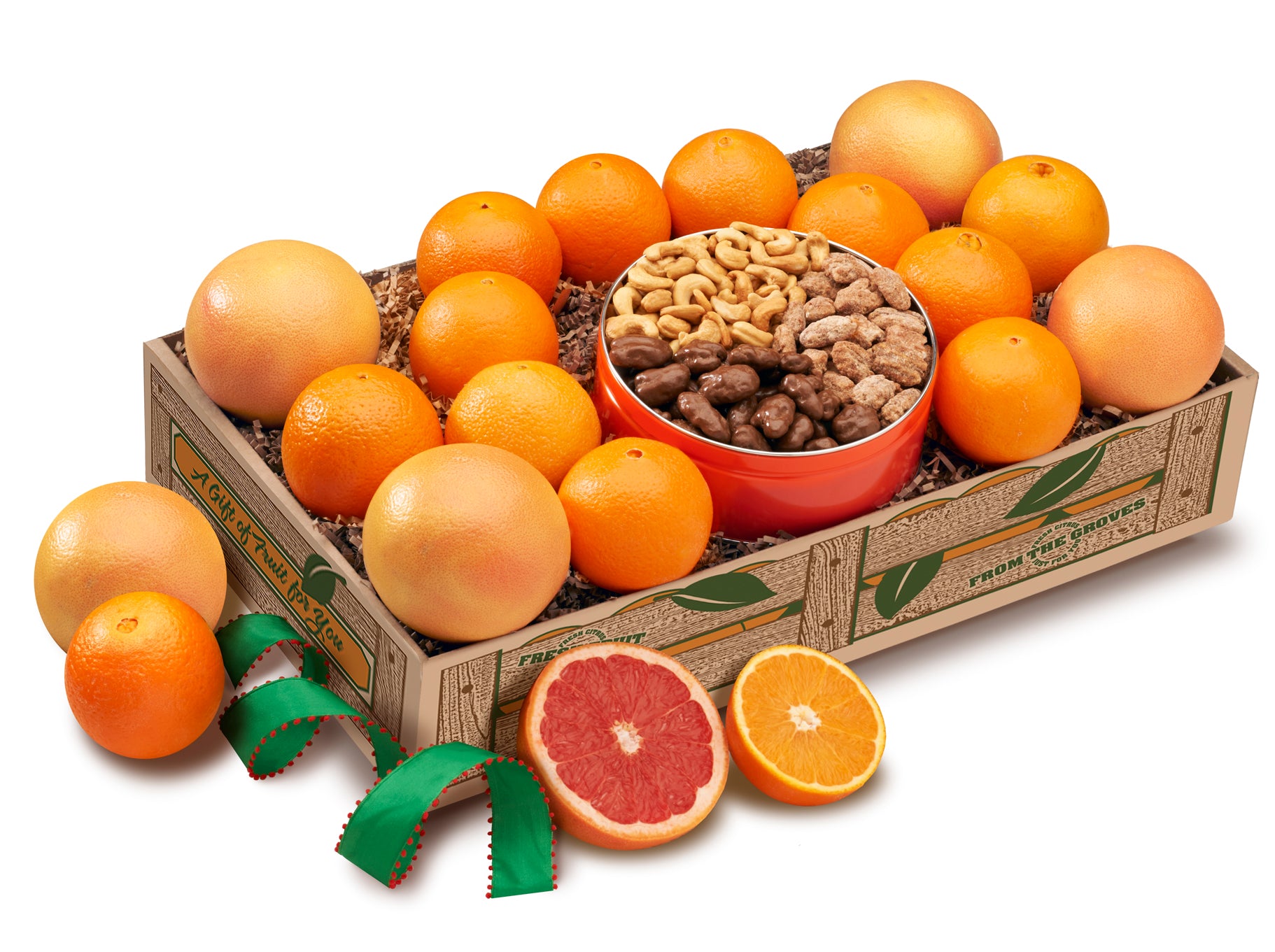 Florida Citrus Gift Box with Oranges, Grapefruit and Nuts